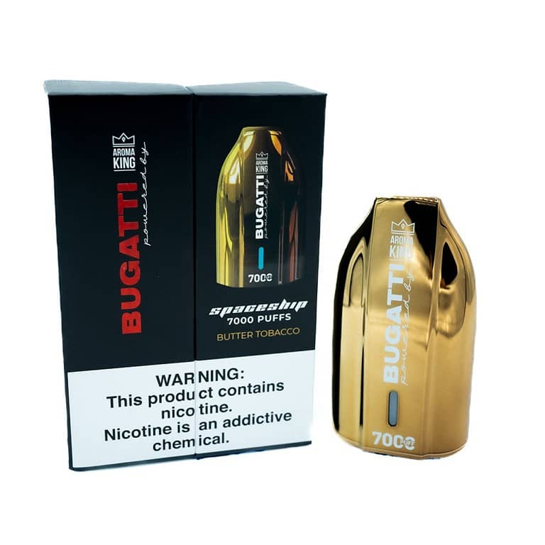 BUGATTI 7000 PUFFS AROMA KING DISPOSABLE VAPE NICOTINE 50% 12