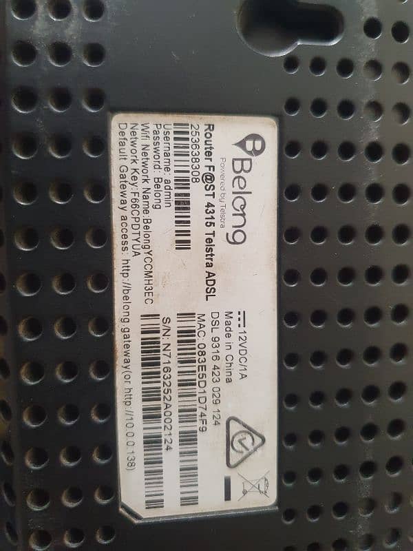 belong modems/ router dual channel 5ghz and 2.4ghz  total 2 modems 4