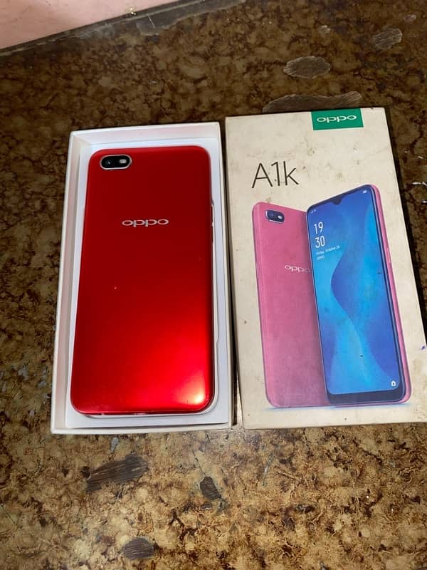 Oppo A1k 2/32gb 2 days battery backu all ok front camera dust with box 0