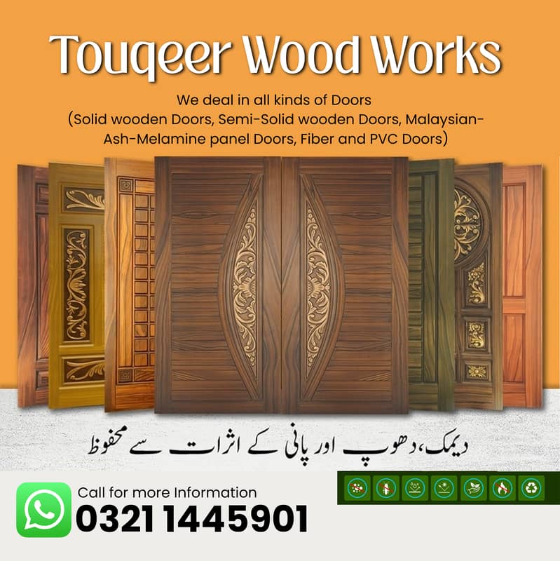 Solid Wood Door-Semi Solid-Engineering-Malaysian Panel /Ash/Fiber Door 1