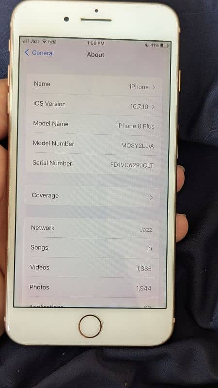 iphone 8plus 256gb with full box 6
