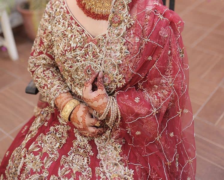 Barat Lehanga Bridal Lehnga For Sale Heavy Work on Net 7