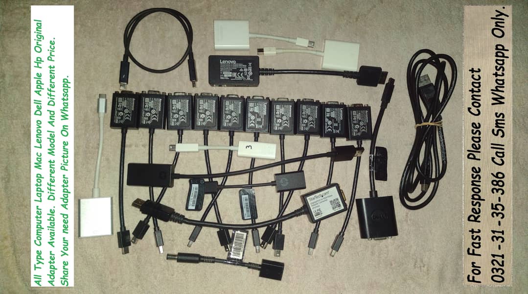 computer laptop dell hp lenovo apple original adapter available 0