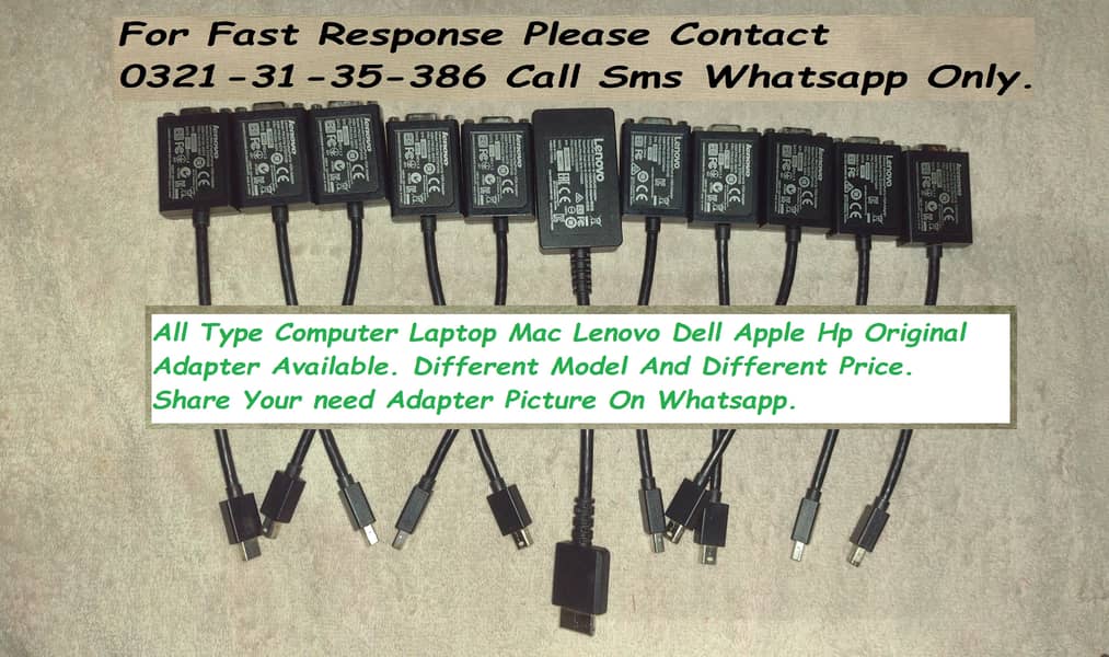 computer laptop dell hp lenovo apple original adapter available 8
