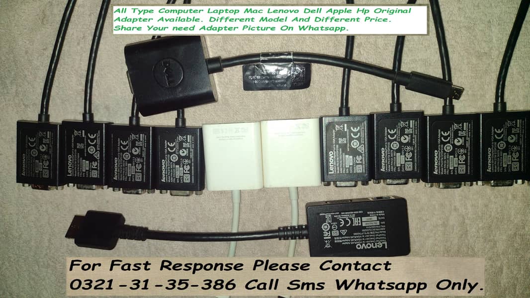 computer laptop dell hp lenovo apple original adapter available 9