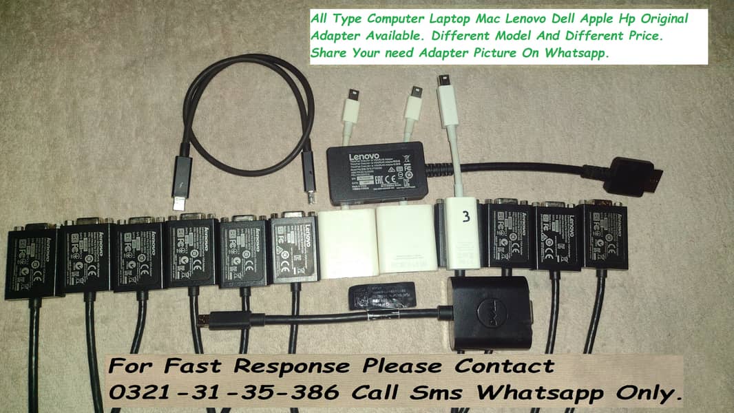 computer laptop dell hp lenovo apple original adapter available 11