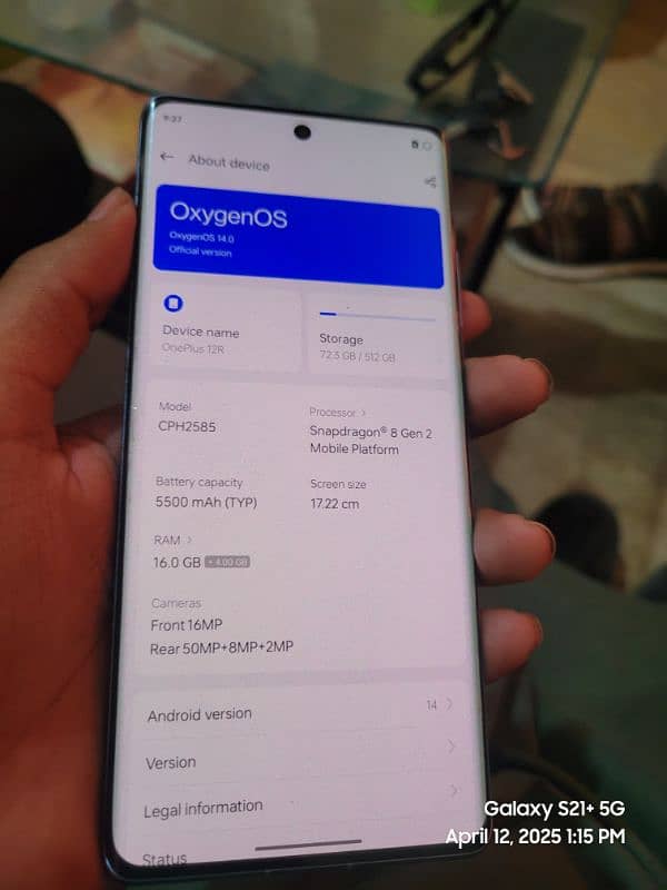 OnePlus 12r 16/512 4