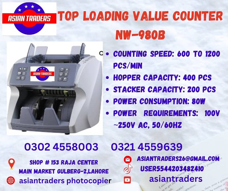 Cash Counting Machine Mix note with 101% fake Detection Bill Counter 5