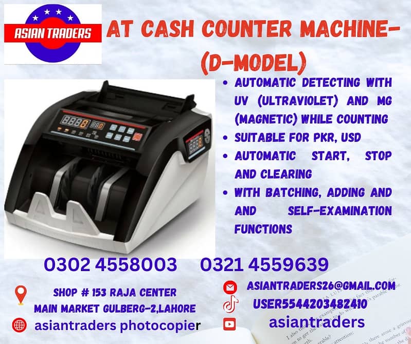 Cash Counting Machine Mix note with 101% fake Detection Bill Counter 6