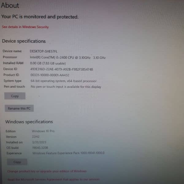 Core i5 2nd gen 3.1ghz 8gb Ram 320 Hard disk Lenovo Desktop 1