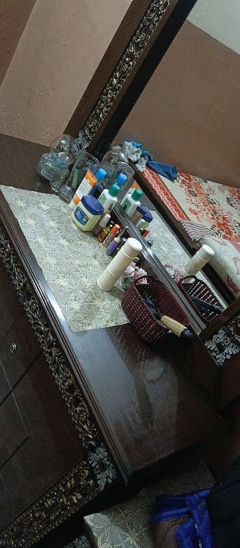 bed set with side tables and dressing 0