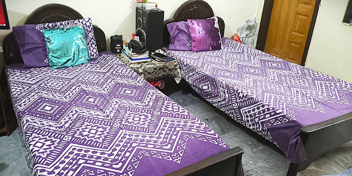 Two Single Bed (without mattress) 0