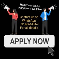 We required Gujranwala males females for online typing homebase job