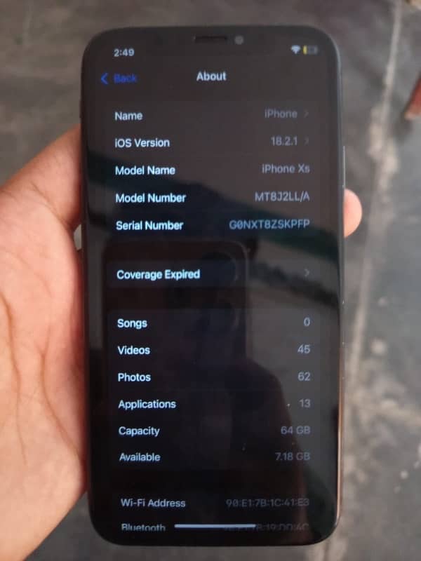 IPHONE XS 64 GB Non Pta 10/10 Urgent Sale 8