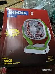 Sogo Rechargeable Mini Table Fan JPN 403 4