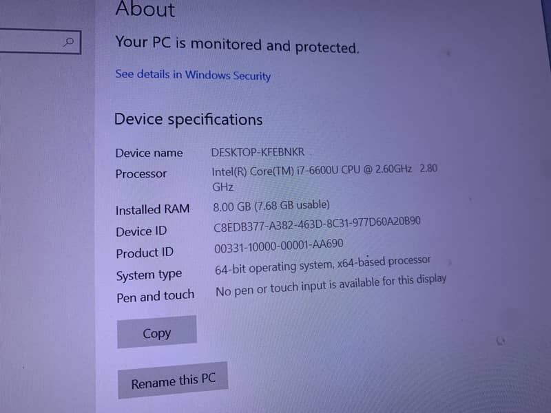 Dell latitude E7470 i7 6th generation 8