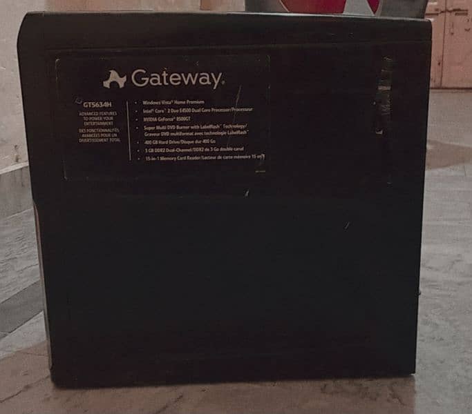 Gateway cpu intel Core 2 duo graphics by NVIDIA 2