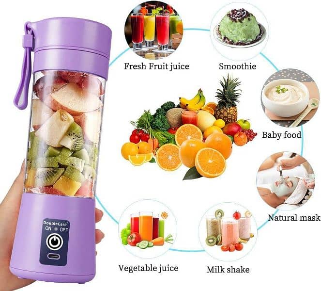 Portable Mini Blender - 1 Pcs Rechargeable Smoothie Maker 3
