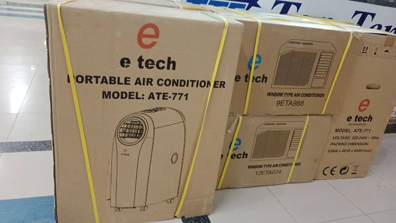 E-Tech portable Ac Heat & cool New Box pack 0