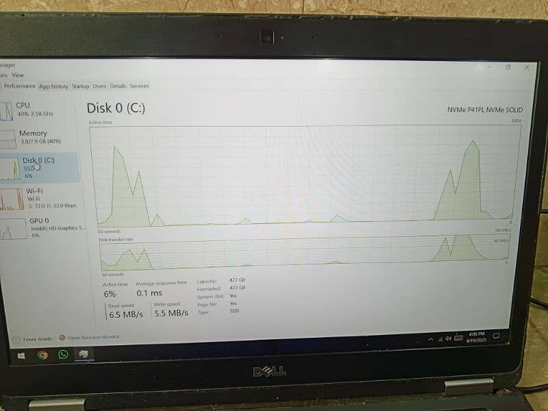Dell core i5-6gen 8Gb DDR4 ram 512 NVMe windows 10 pro 19