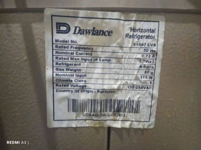 Dawalance freezer 4