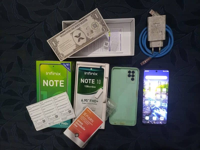 Infinix note 10 with complete box and charger for sale 3