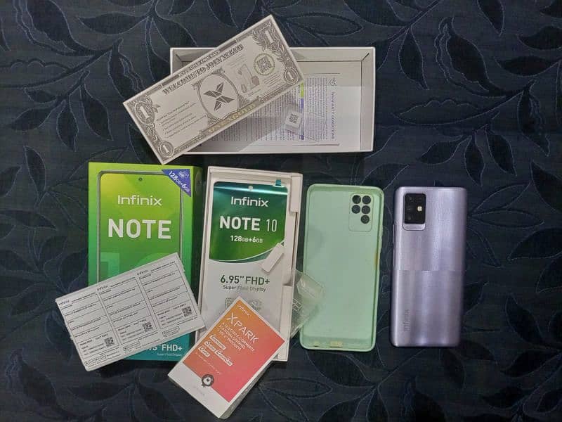 Infinix note 10 with complete box and charger for sale 4