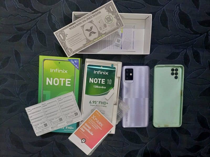 Infinix note 10 with complete box and charger for sale 5