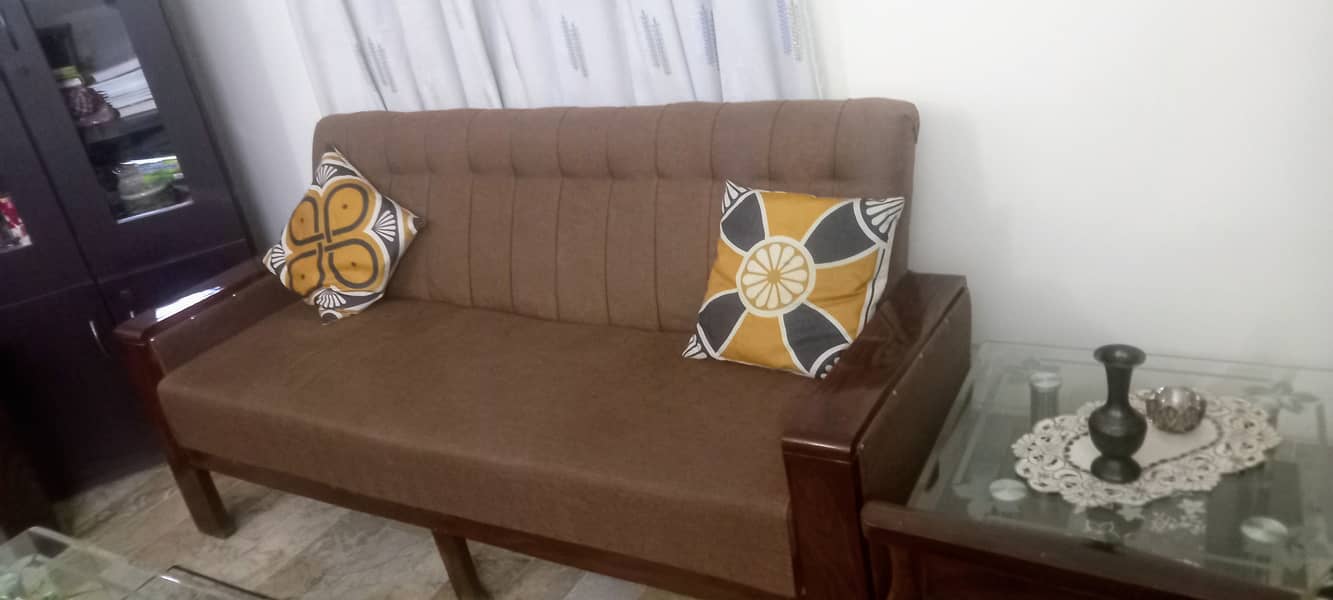 5 seater luxury Sofa Set with glass tables 3