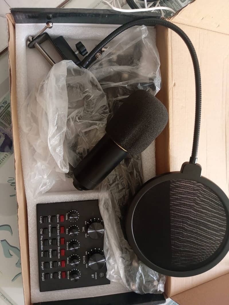 SINGING LIVE SOUND CARD WITH PROFESSIONAL CONDENSER MICROPHONE 2