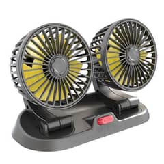 12v Car Dashboard , Dual Head Fan 360 Degree Rotation Fan For Cars