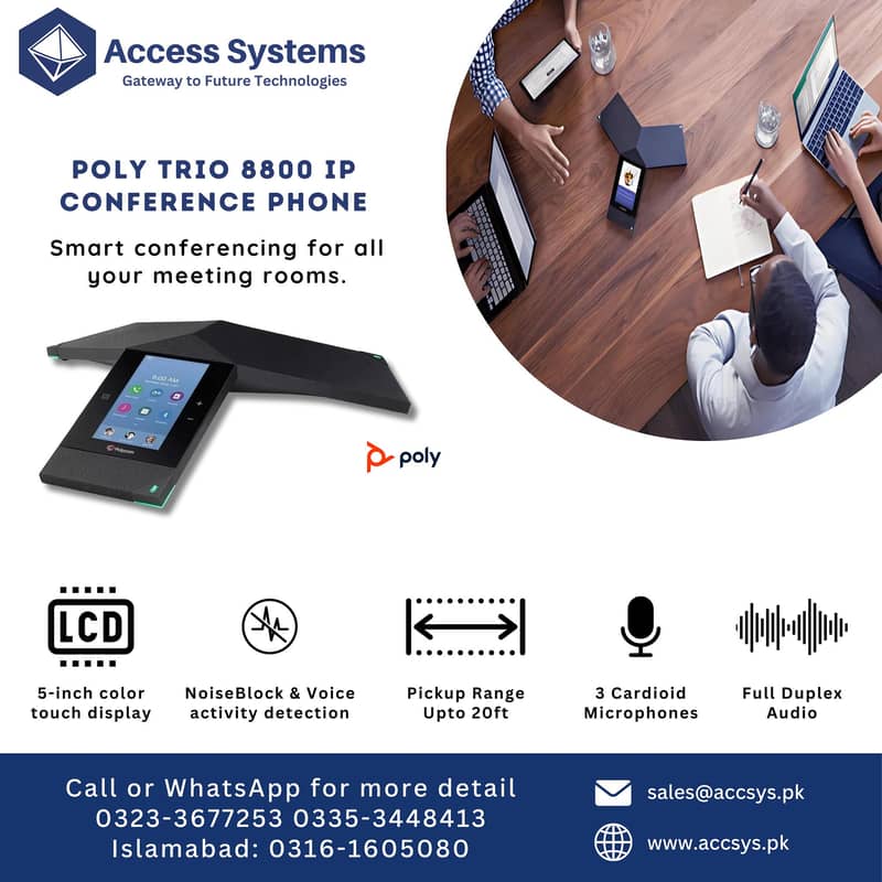 Speakerphone |Zoom |Poly Trio 8500 | Mic CADU7|Accsys. pk|0335-3448413 1