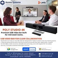 Speakerphone |Zoom |Poly Trio 8500 | Mic CADU7|Accsys. pk|0335-3448413 5