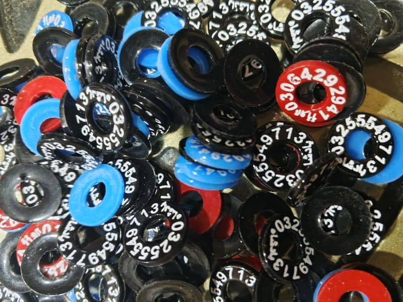 Silicone Rubber Pigeon Rings Printed with Name and Phone Number. 3