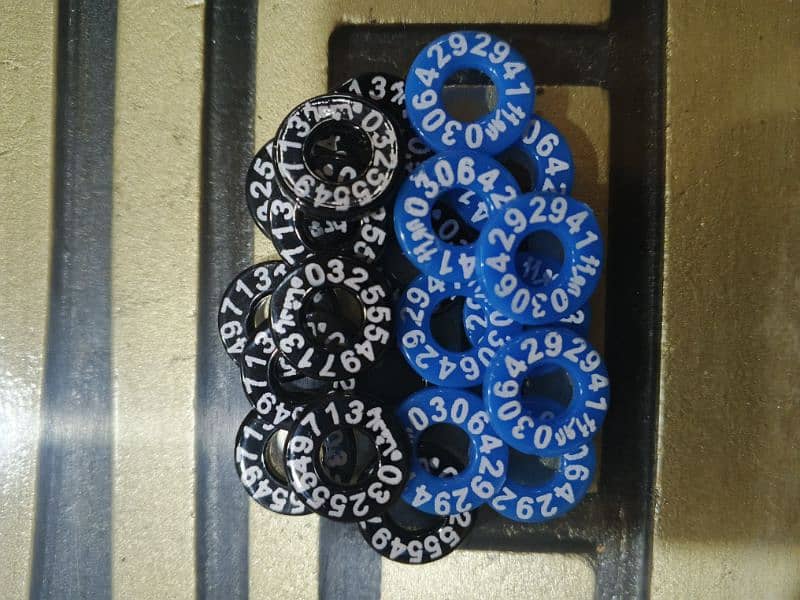 Silicone Rubber Pigeon Rings Printed with Name and Phone Number. 5