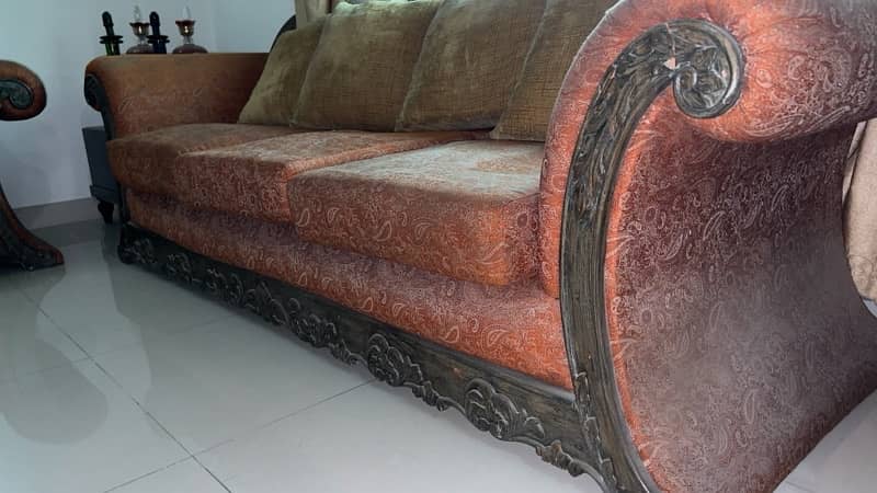 6 Seater Sofa (Price is of the wood) [New poshish is required] 0