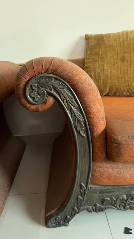 6 Seater Sofa (Price is of the wood) [New poshish is required] 3