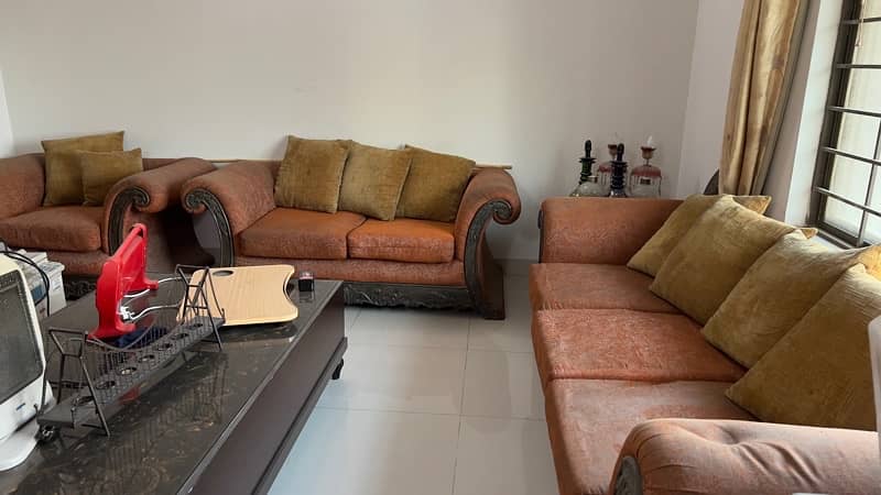 6 Seater Sofa (Price is of the wood) [New poshish is required] 4
