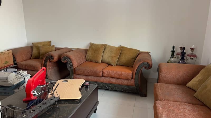 6 Seater Sofa (Price is of the wood) [New poshish is required] 5