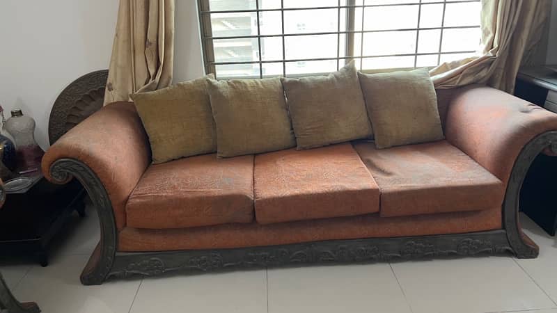 6 Seater Sofa (Price is of the wood) [New poshish is required] 8