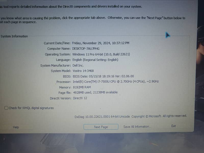 Dell Core I7 7th Gen 1
