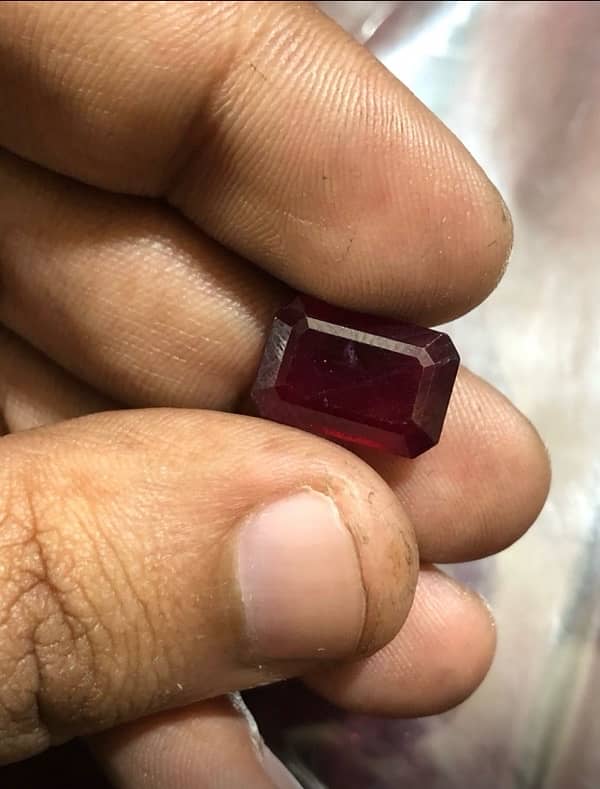 natural ruby emerald cut 0