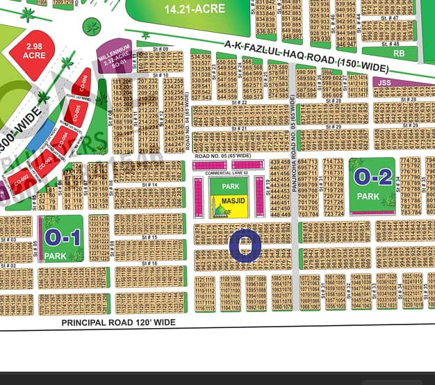 1 Kanal Plot For Sale Sector O, DHA Multan Phase 1 0