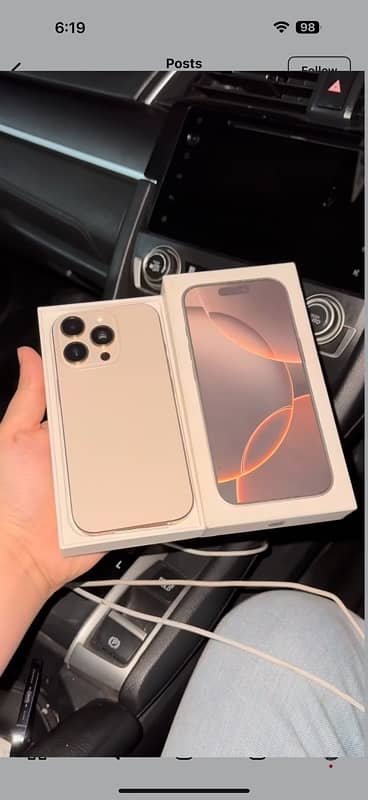 iPhone 16 pro max 256 GB JV natural titanium 30 cycle count for sale 1