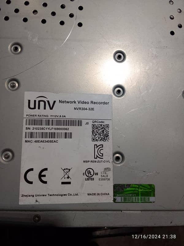 Hikvision NVR 16ch & UNV NVR 32ch 2