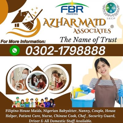 House Maid Filipino Kaam Wali Nanny Babysitter Maids Available Cook