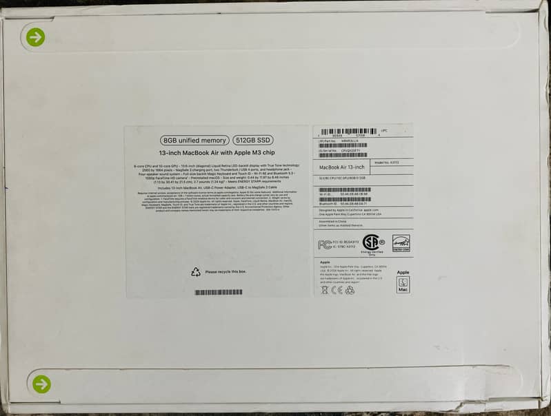 Box packed Macbook Air M3 Chip (non active) 1