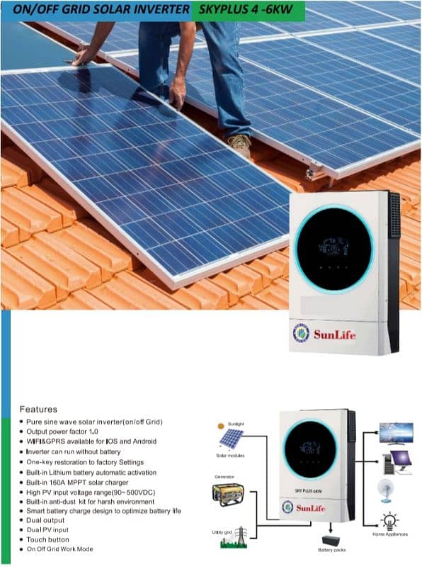 Solar Inverter , SunLife Inverter 4 & 6kw , Best Price In Karachi. 0