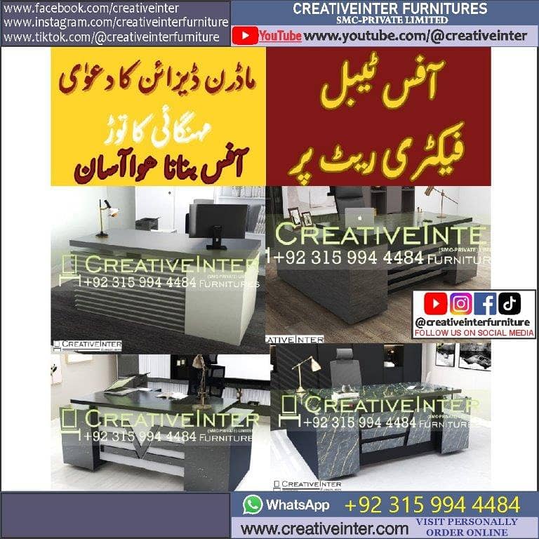 Executive office table manager desk chair workstation Meeting CEO 4