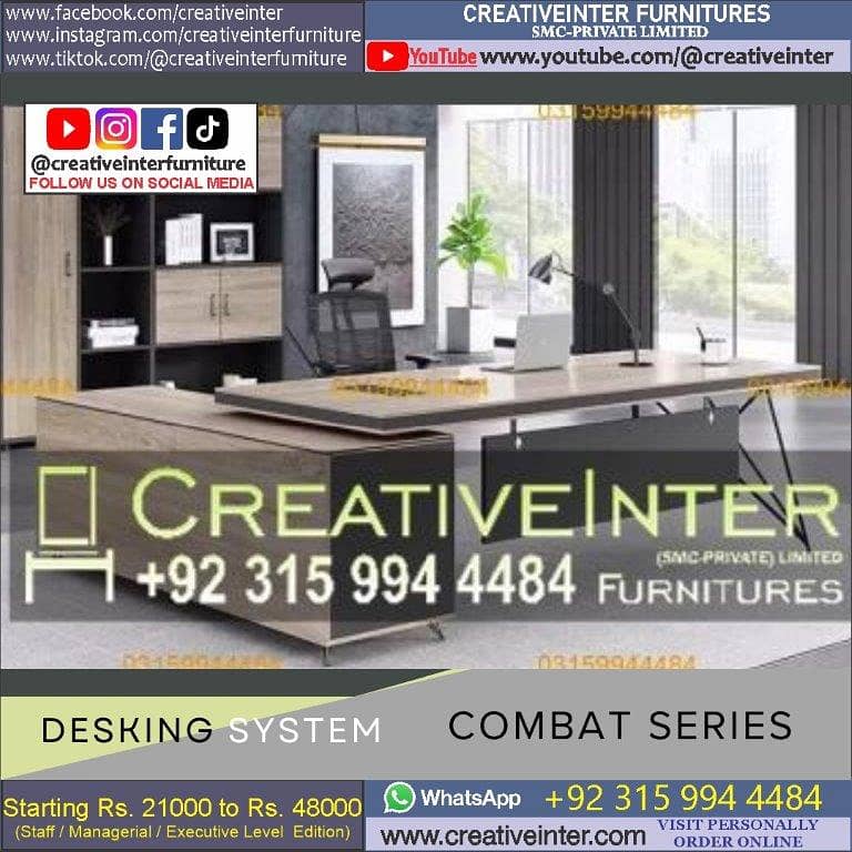Executive office table manager desk chair workstation Meeting CEO 6